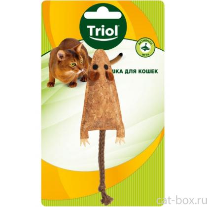 Игрушка для кошек из пробки "Мышка с хвостиком", 9/17,5см-0