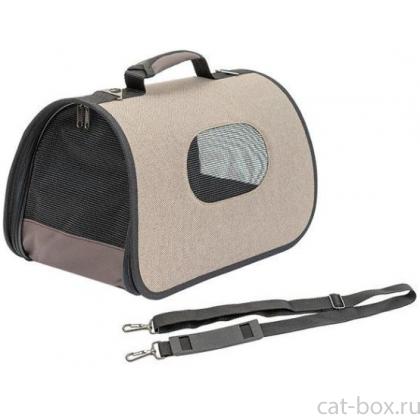 Сумка-переноска жёсткая серия ПРОМЕНАД с карманом бежевая-0