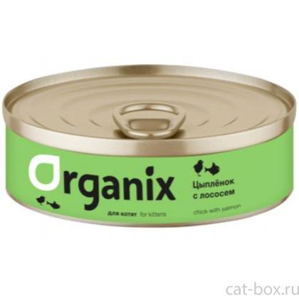 Консервы для котят Цыпленок с лососем-0