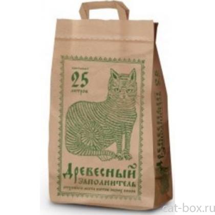 Древесный наполнитель, 25 л (бумажный пакет)-0
