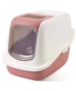 Туалет-домик для кошек NESTOR Earth Collection 56х39х38,5 см, розовый
