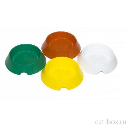 Простая миска для кошек пластиковая, 14 см-0