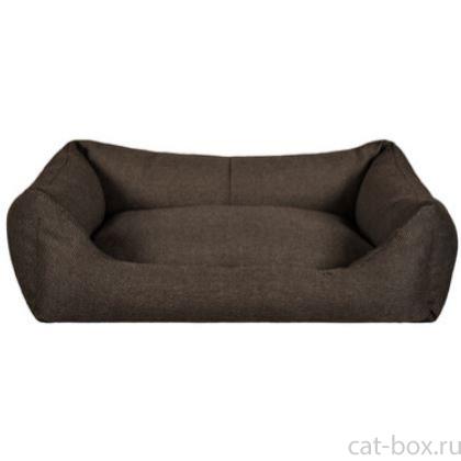 Лежак "Ротонд" прямоугольный с подушкой, шоколад, 45*33*15см-0