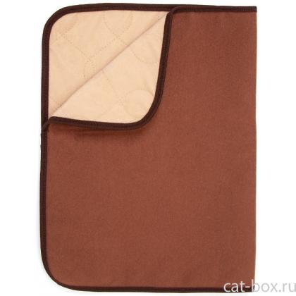 Пеленка МНОГОРАЗОВАЯ впитывающая для животных, коричневая, 30*40 см-0