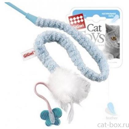 Дразнилка с перьями  на  стеке, 73 см (75112)-0