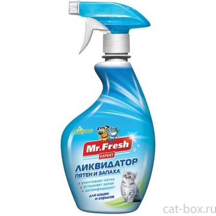 Ликвидатор пятен и запаха для кошек и хорьков Expert, спрей-0