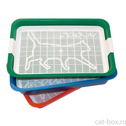 Туалет-лоток "Кошечка" с сеткой, 25*40см-0