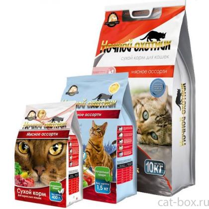Сухой корм для кошек, "Мясное ассорти"-0
