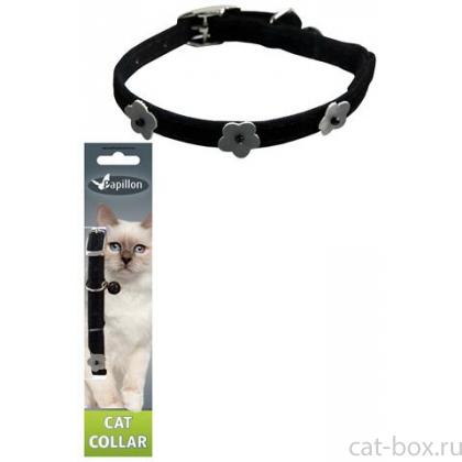 Светоотражающий ошейник для кошек 10мм*28см, черный-0