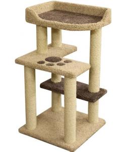 Когтеточка комплекс ковролиновый для кошек "Чипа" 60*60*110 см, сизаль