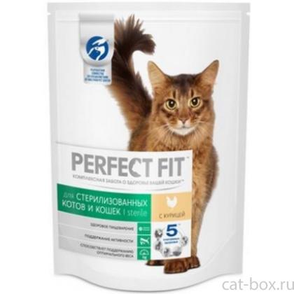 Сухой корм для стерилизованных кошек, с курицей, Perfect Fit Sterile Chicken-0
