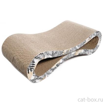 Когтеточка-лежанка из гофрокартона двусторонняя "Бесконечность", 45*20*12,5см-0