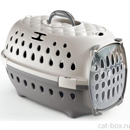 Переноска Gulliver Travel Chic (до 6кг) бежевая с пластиковой дверцей, 48x32x31 см-0