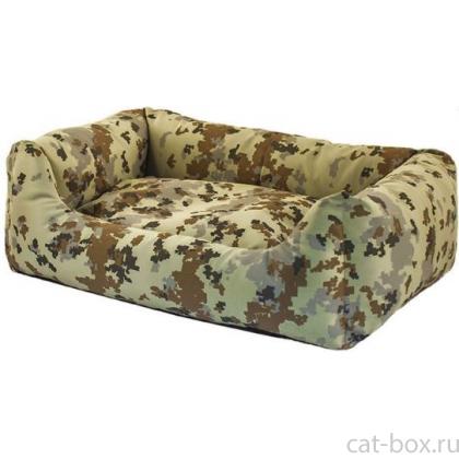 Лежак прямоугольный пухлый "Хантер-ЛОСЬ" с подушкой -0