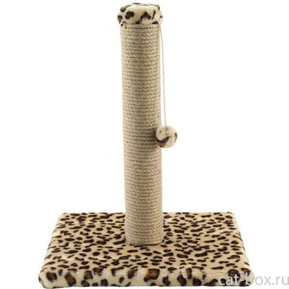 Стойка №4 с игрушкой, джут, разноцветный мех 35*35*45см (Щг-15700)-0