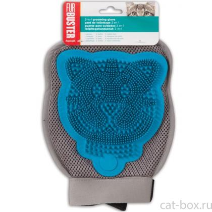 Перчатка для груминга 3в1 "Котёнок" (FURBUSTER 3-IN-1 CAT GROOMING GLOVE)-0