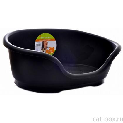 Лежак domus пластиковый 50см, черный-0