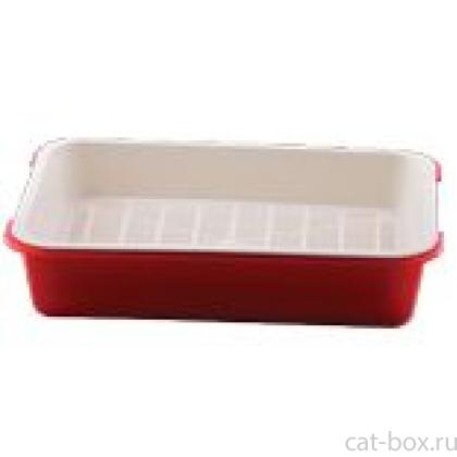 Туалет для кошек "Стандарт с сеткой", 38*27,5*8см-0