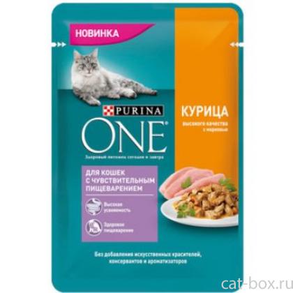 Паучи для кошек с чувствительным пищеварением с Курицей-0