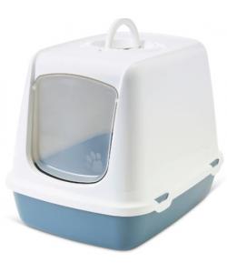 Туалет-домик для кошки OSKAR голубой Earth Collection 50*37*39 см