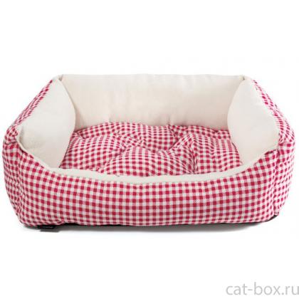 Лежанка для животных "Кантри макси" красная, 52*45*17см, бязь-0