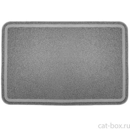 Коврик для кошачьего туалета прямоугольный, серый, 90*60см-0
