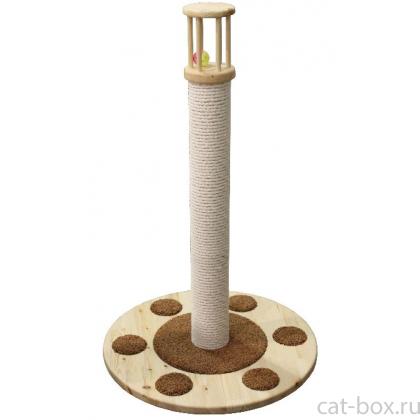 Когтеточка из дерева для кошек "Столбуся"  48*98 см, хлопок-0