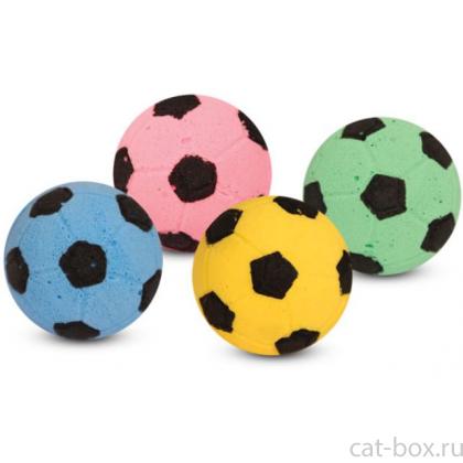 Игрушка для кошек "Мяч футбольный", 4см, 1 шт.-0