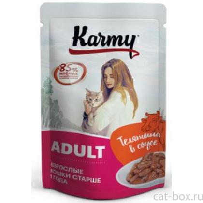 Паучи с телятиной в соусе для кошек старше 1 года-0