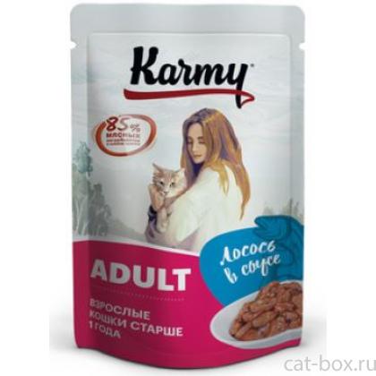 Паучи с лососем в соусе для кошек старше 1 года-0