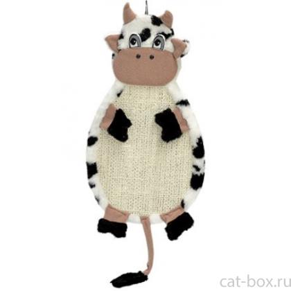 Когтеточка подвесная  "Коровка", ткань сизалевая 53*29*3см-0