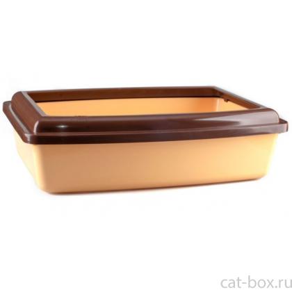 Туалет Премиум "ГЛУБОКИЙ С БОРТИКОМ", (Сливки/Венге 41,5*30,5*9,5 см-0