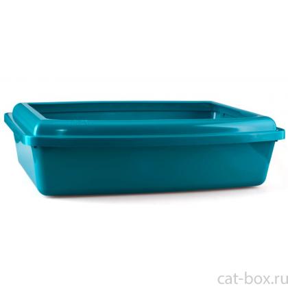 Туалет Премиум "ГЛУБОКИЙ С БОРТИКОМ", Морская волна  41,5*30,5*9,5 см-0