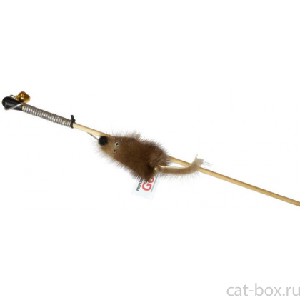 Удочка-дразнилка "Мышка на веревке" для кошек, 50 см-0