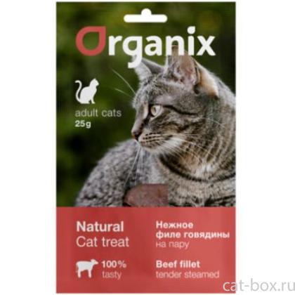 Лакомство для кошек "Нежное филе говядины, приготовленное на пару"-0