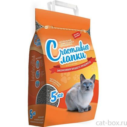 Комкующийся наполнитель "Счастливые лапки" -0