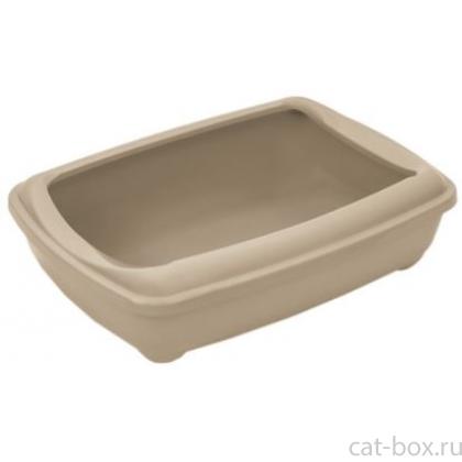 Туалет для кошек глубокий, большой, 50*38*13см, бежевый-0