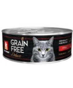 Консервы для кошек "GRAIN FREE" со вкусом утки