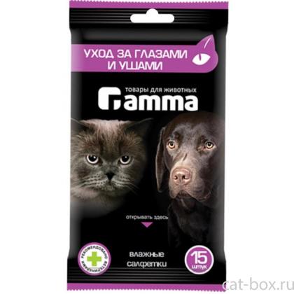 Влажные салфетки "Уход за глазами и ушами", 15шт.-0