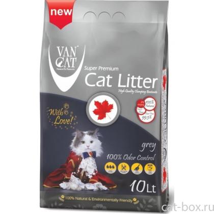 Комкующийся наполнитель с активированным углем, без пыли, 10 л, пакет (Grey)-0