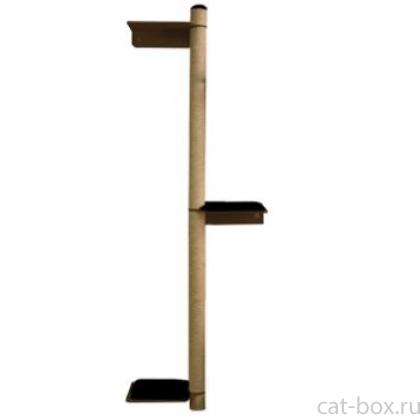Настенная когтеточка "Паркур-ВЕНГЕ" с 3-мя полками, 87*31*h173см, джут-0