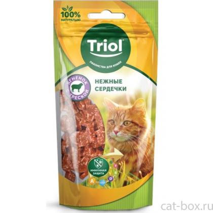 Нежные сердечки из ягненка с треской для кошек (PT41)-0