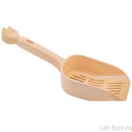 Совок с мелкой сеткой 9*25*4см, бежевый-0