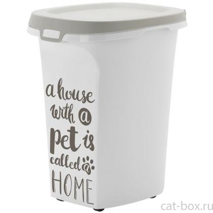 Контейнер для корма большой L Pet Wisdom 20л, серый-0