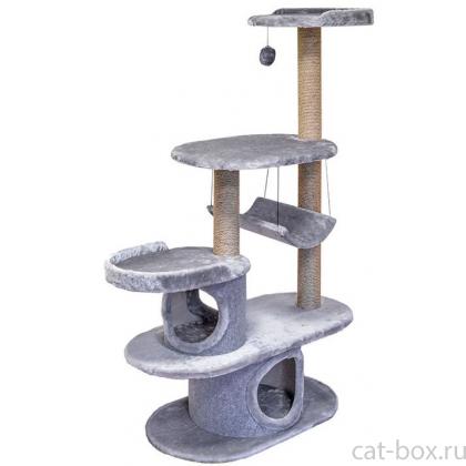 Комплекс-когтеточка для мейнкунов "Кардинал" серый  120*48*h168 см-0