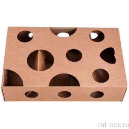 Игрушка для кошек лабиринт для лакомств, картон, 29*19*7 см-0