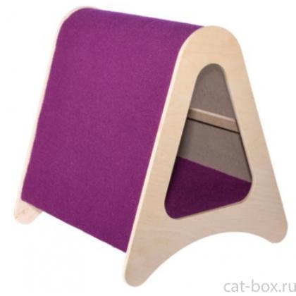 Домик-когтеточка "Дональд", фиолетовый, 42,5*45,5*48,5см, ковролин-0