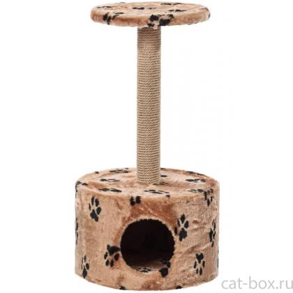 Домик для кошек меховой «Круглый» 42*80 см, джут-0