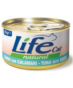 Консервы для кошек тунец с кальмарами в бульоне