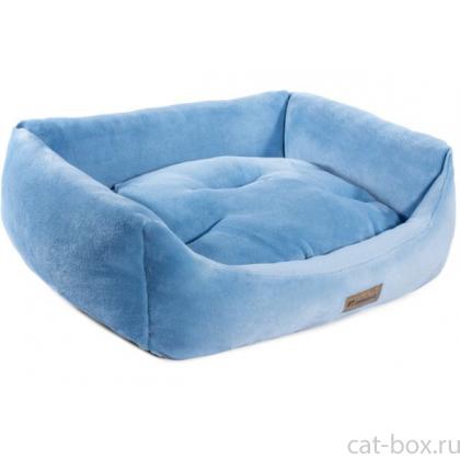 Лежанка прямоугольная мини "Василёк", голубая, 42*40*15см-0
